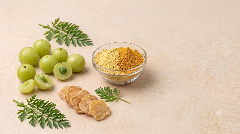 Nature Delights solar-dried Amla (Indian gooseberry) powder pouch, 100g