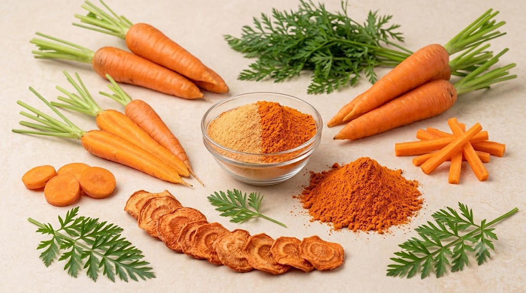 Nature Delights solar-dried Carrot powder pouch, 100g