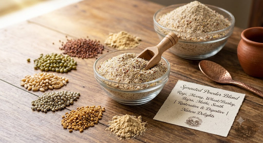 Nature Delights Sprouted grain powder pouch, 100g
